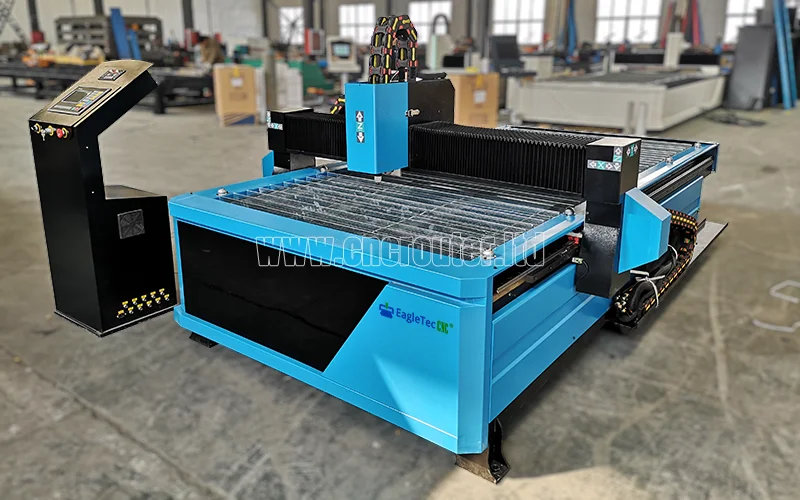 Máquina de corte por plasma CNC asequible con base de máquina industrial pesada en planta.jpg