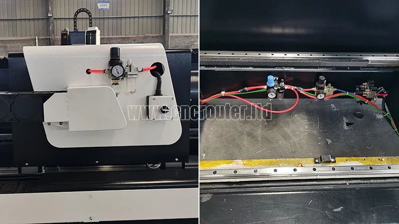 Sistema de compresor de aire que tiene un separador de aceite secador de aire en el láser de fibra con máquina cortadora de tubos laterales..jpg