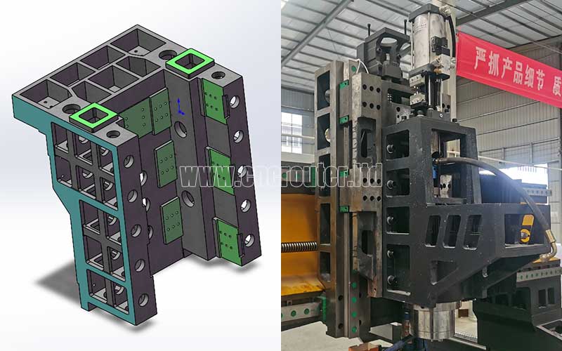 Caja de husillo con mecanismo de guías lineales de rodillos para el mejor taladro fresador CNC.jpg