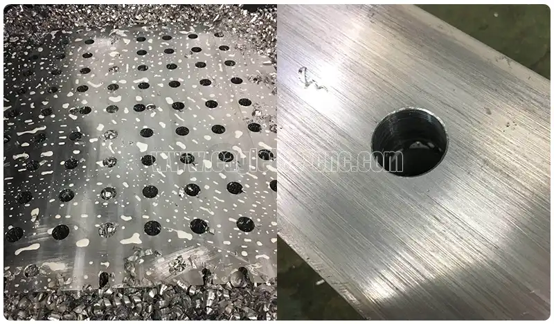 Proyecto de perforación CNC placa de metal con agujeros perforados por CNC.jpg