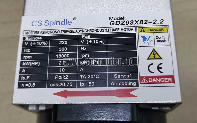 Placa de identificación del motor refrigerado por aire del husillo de 2,2 kw.jpg